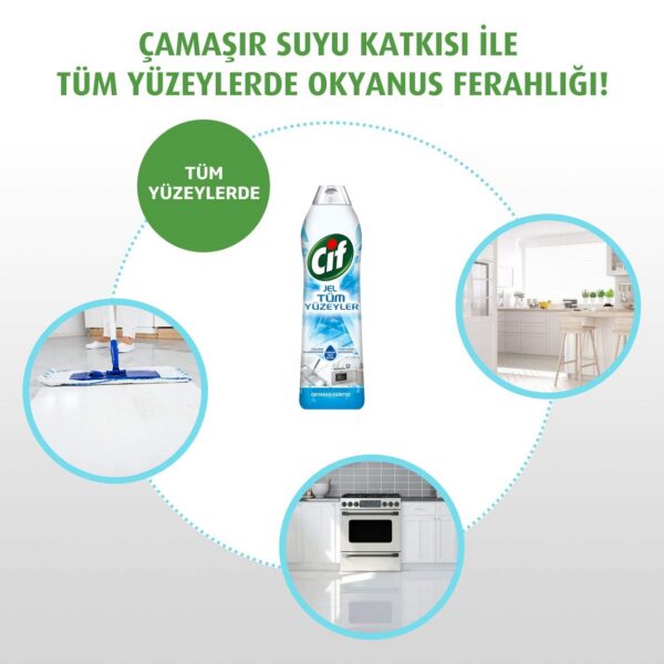 Cif Tüm Yüzeyler Jel Okyanus Esintisi 750 Ml - Görsel 3