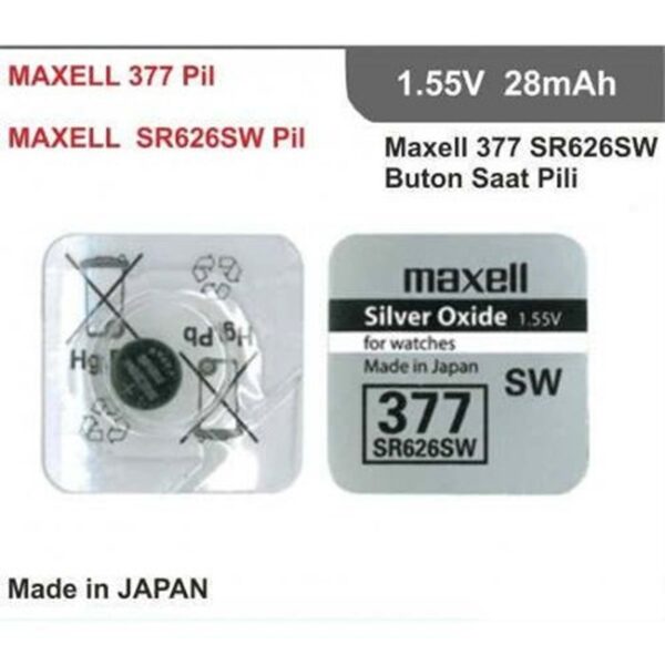 Maxell Sr377 Sr626sw 1.55v Saat Pili