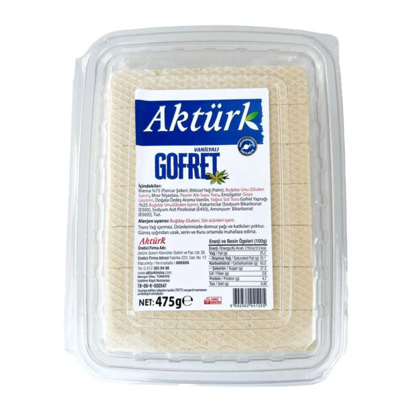 AKTÜRK VANİLYALI GOFRET 475 GR ÇITIR GOFRET